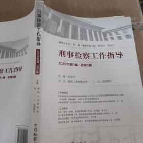 刑事检察工作指导2020年第一辑