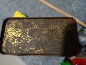 民国黑龙江海伦县益昌盛茶庄铁制美女茶筒