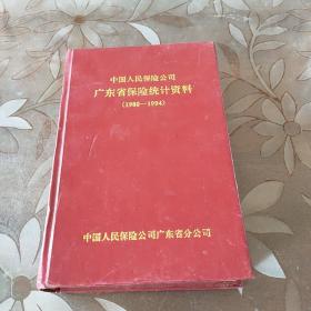 中国人民保险公司广东省保险统计资料（1980—1994）