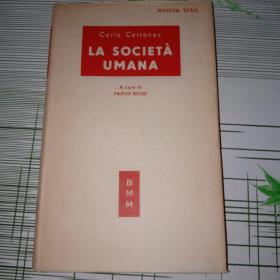 LA SOCIETA  UMANA  (意大利文)原版精装