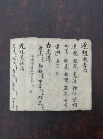 旧藏 手抄【湯藥底】孤本，含酒、丹方与膏药方、不乏灵丹妙药偏方、经验良方，古医师稿本传家之作。值得收藏。居家必备，可学习，或传家，或借鉴养生，亦可珍藏传世！