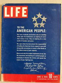 1945年生活杂志 封面“致敬美国人民”