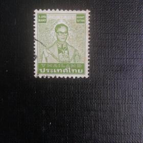 泰国邮票：1984～87年普密蓬国王雕刻版信销票1枚收藏保真（人物专题）