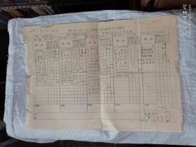 清华大学1958一1959学年第三学期应届毕业生成绩表一张