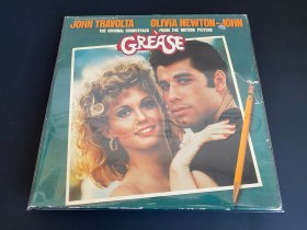 西德版 GREASE 油脂 1978 约翰特拉沃尔塔 主演 经典电影原声 些许细痕 双碟装12寸LP黑胶唱片