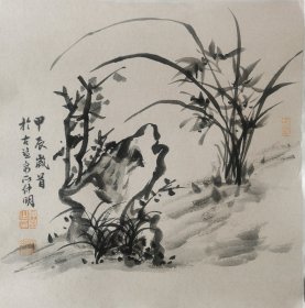 国画花鸟作品 高中明作品