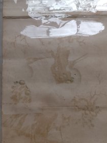 民国 老年画《松鹤延年》，尺寸：54*26，品如图 。