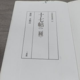 中国法书选14 十七帖 王羲之 高清字帖碑帖 二玄社字帖（无外书皮）