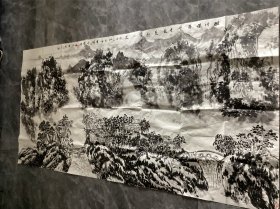 西安精英女子书画院多名画家合作山水画作品