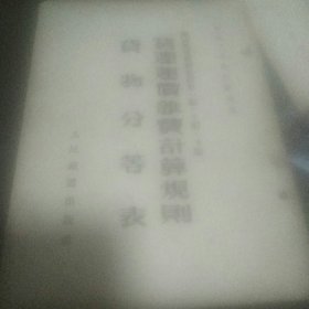 铁路运价杂费规程第一编 上下 货运运价杂费计算规则 货物分等表