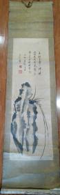 近代柱石兰花一幅 尺寸100*30.5 七十八岁所作 画工一流
