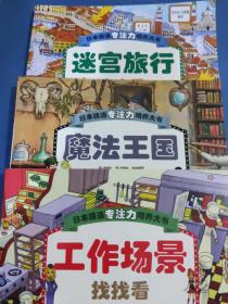 日本精选专注力培养大书——儿童思维专注力训练，全面提升观察力、专注力、认知力（套装3册赠荧光灯笔）