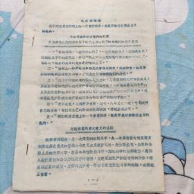 **油印资料：关于开展革命大批判的打算、对貔貅整风重大意义的认识等