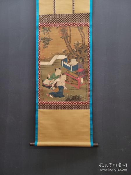 旧藏 宋代 李公麟、黄庭坚、苏轼合作 画心尺寸48x75.5厘米