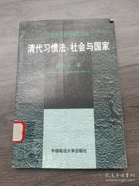 清代习惯法：社会与国家