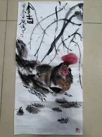 手绘国画大吉t