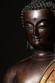 清铜鎏金释迦摩尼坐像