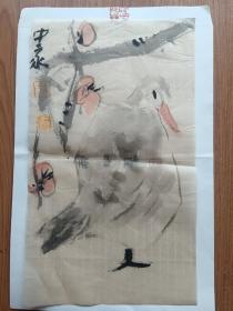 中国美术家协会会员，独立艺术家 郝中豪  国画小品，尺寸：34*20，保真，购本店两张郝中豪作品送画家专用作品封【包邮快递】。！