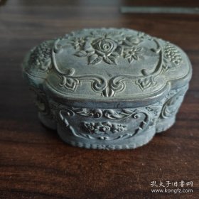 纯铜雕花首饰盒 民国及以前手工铸造老物件
