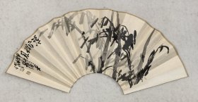 【当代国画名家徐培晨老师】精品扇面，尺寸5821，品相如图。