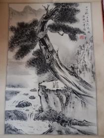 山东邹平画家赵宝华 山水人物画一幅