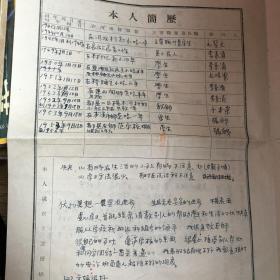 1956年入团志愿书 ,入团申请书、团员毕业鉴定表