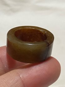 清代老玉戒指指环