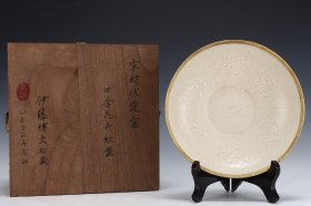 C117---旧藏宋定窑刻花花卉盘