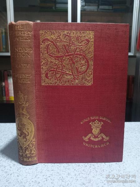 书顶鎏金！1904年，the fortunes of nigel，《奈杰尔的命运》，1幅插图，漆布精装，封面书脊烫金压花