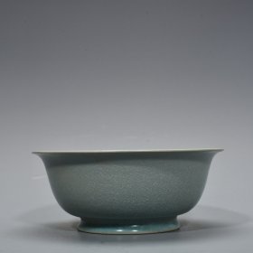 宋汝窑天青釉冰裂纹碗 8*20厘米 600