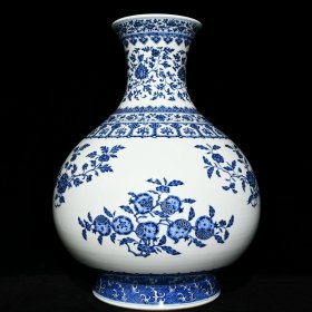 《精品放漏》雍正大荸荠瓶——清代瓷器收藏