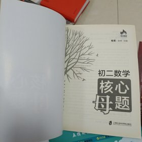 绝版溢价书:初二数学核心母题 上海社会科学院出版社彭林；刘嵩 初中中考升学教辅资料 自藏书未用过 提升学习手册方法技巧入门公式讲解专项突破高频易错点点拨系列秘籍