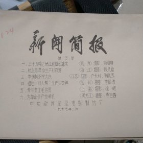 新闻简报第13三十万吨乙烯工程胜利建成号电影台本