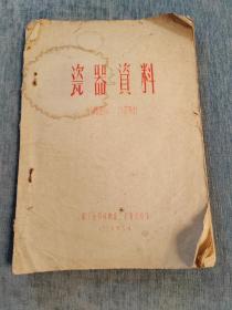 瓷器资料(1956年油印本）脱订散了，但是都全的