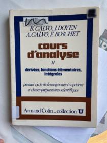 现货  Cours d'analyse    French edition  法语原版  卷2 数学分析  分析课程  Calvo / Doyen / Boschet