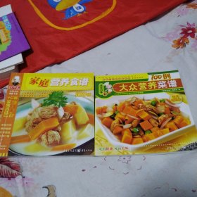 家庭营养食谱100例，大众营养菜谱100例（2本合售，品佳）