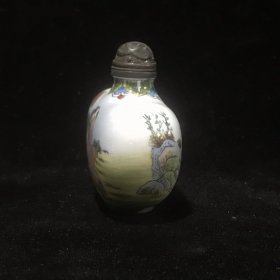 旧藏【铜胎珐琅彩 童子戏蟾图 鼻烟壶】 规格：高5宽5.5cm