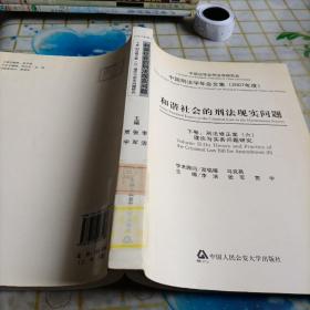 和谐社会的刑法现实问题（2007年度）上，下卷