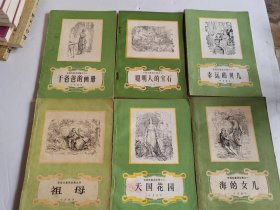 安徒生童话全集：祖母、海的女儿、聪明人的宝石、天国花园、干爸爸的画册、幸运的贝儿（6本合售）