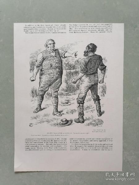 100年前 欧美 杂志 期刊 老版画 插图 散页 K