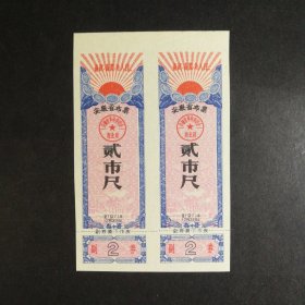 1971年安徽省语录布票2市尺双联（保真）