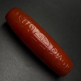 古董古玩天珠，珍藏老玛瑙回纹勒子