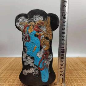 墨锭 琵琶凤来仪 文房四宝摆件
【尺寸】22*13.5*2cm(手工测量略有误差)
【重量】567.5g