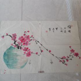 临沂著名老画家刘连芬梅花一幅