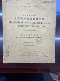 民国三十岁上海对外贸易统计年刊进出口货物