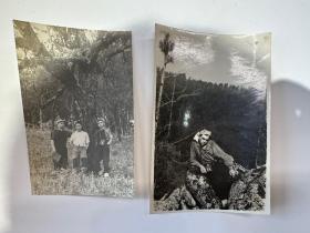 五十年代国外专家援助东北森林调查设计队 老照片两张