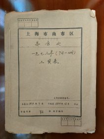 上海市南市区（现合并为黄浦区）市南中学教职员工工资表  1973年（7-12月）