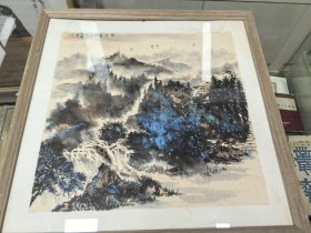 佚名有款不识 国画作品一幅尺寸 尺寸42/42厘米 1