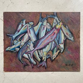 油画*许多鱼