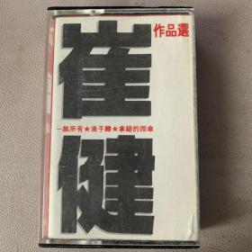 大陆磁带  崔健《崔健作品选》专辑 (实物拍图）珠海特区音像出版社出品  有歌词超90品  卡带95品  发行编号：ZA-9159 发行时间：不详